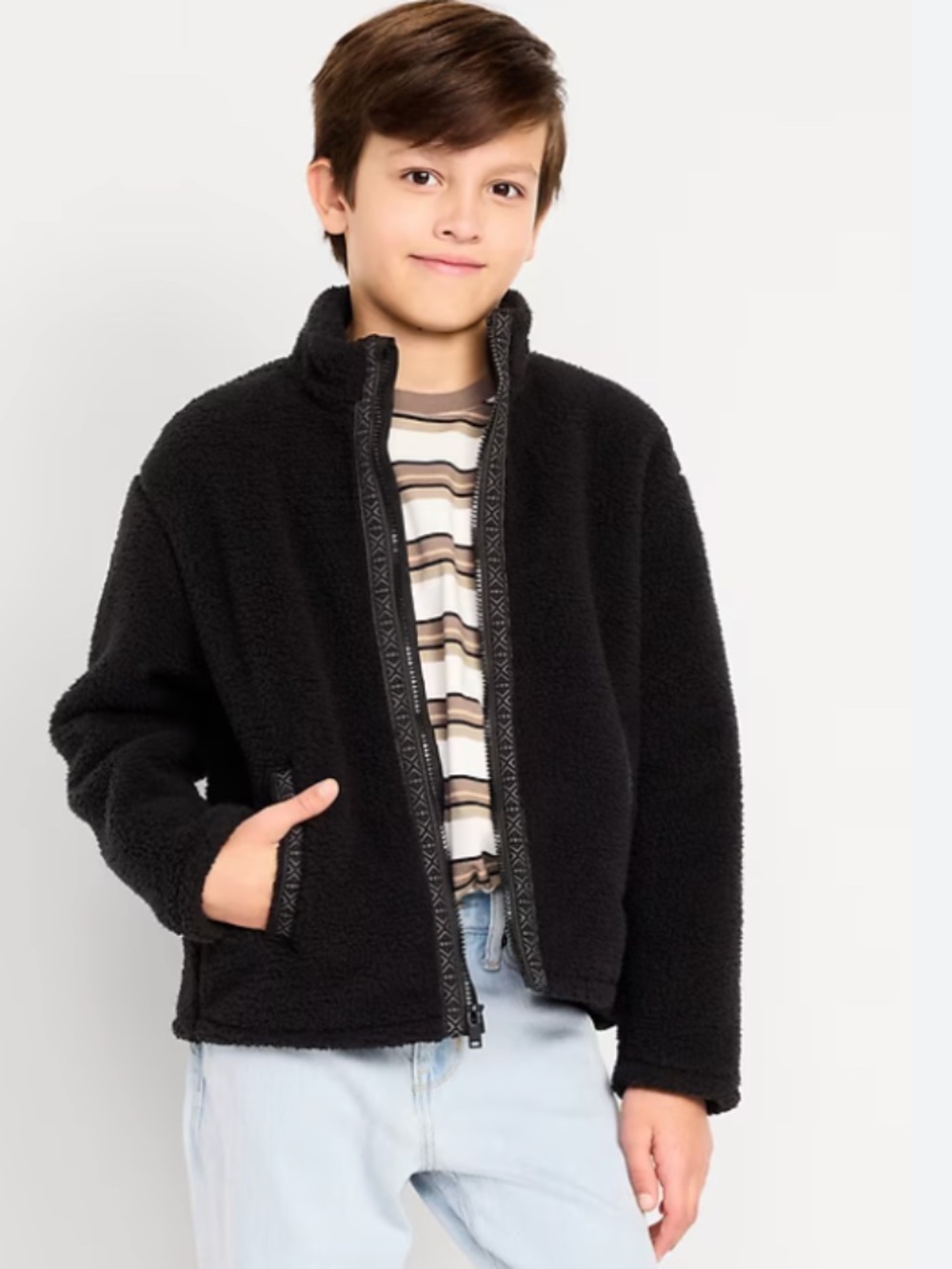 🖤 Old Navy‎ Sherpa Zip Jacket | Boys Medium (8) 🖤